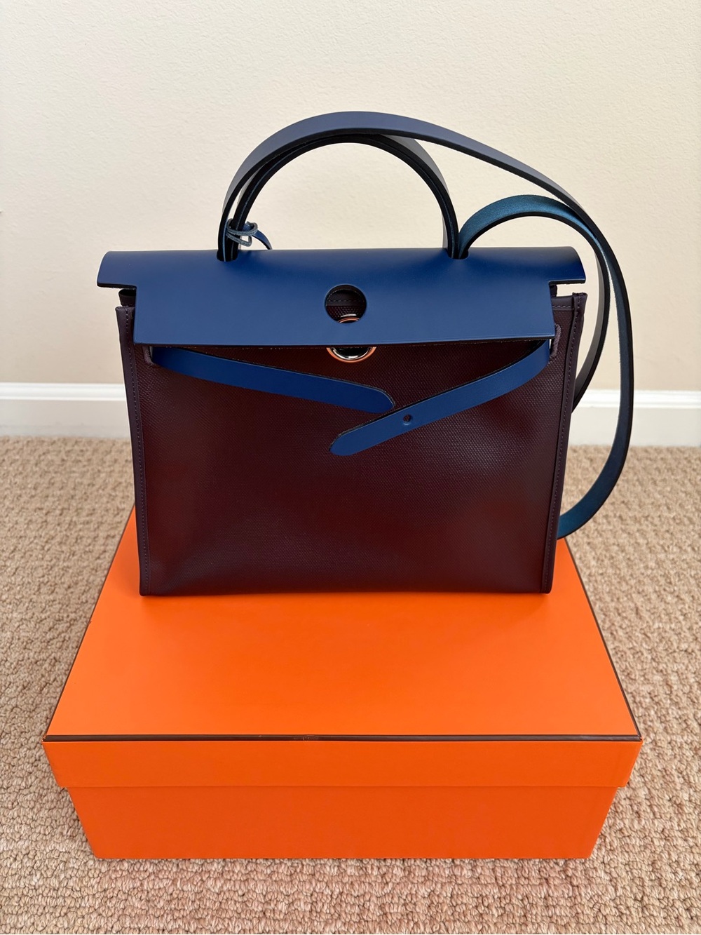 Hermes Her Bag 31
Berline Vache Canvas and Leather bag